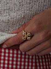 Venette Cross Ring Gold