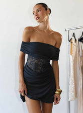 Gwendolen Off Shoulder Mini Dress Navy