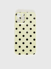 Milda iPhone Case Butter / Brown Polka