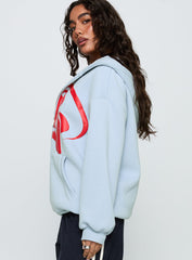 Starblazer Zip Up Graphic Hoodie Blue / Red