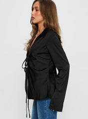 Way Life Goes Long Sleeve Top Black