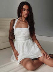 Scarlytte Halter Mini Dress White