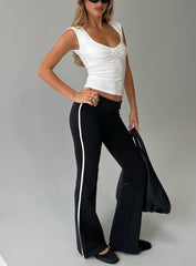 Simki Jersey Flare Pants Black