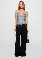 Clear Vision Top Grey Stripe