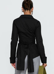 Shapeshifter Twist Long Sleeve Shirt Black